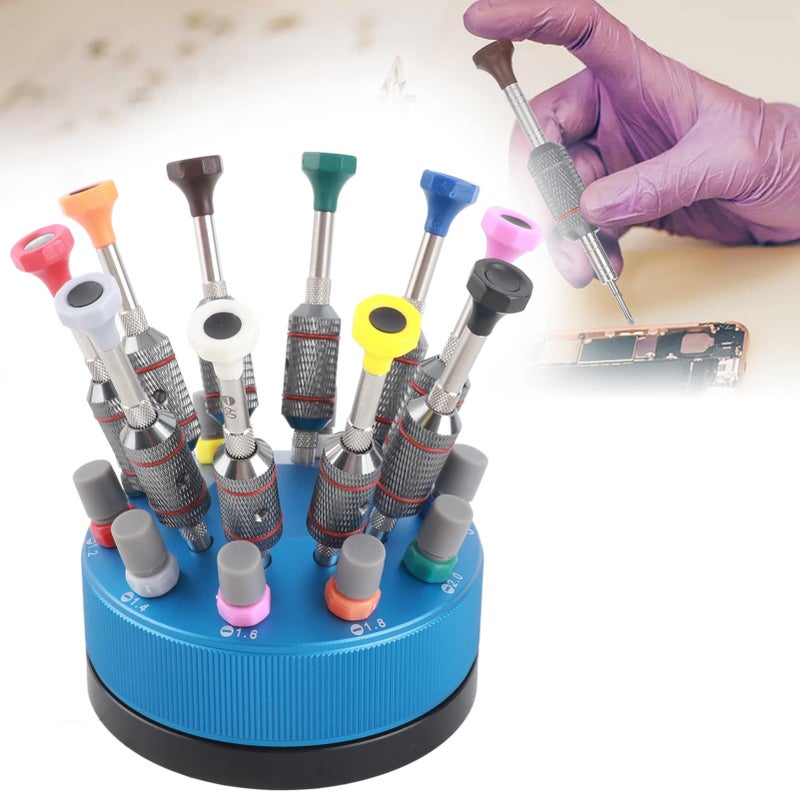 ZJchao Screwdriver Sets, 10pcs Professional Watch Glasses Home Screwdriver Set Watch Repairing Tool with Base - Image 3